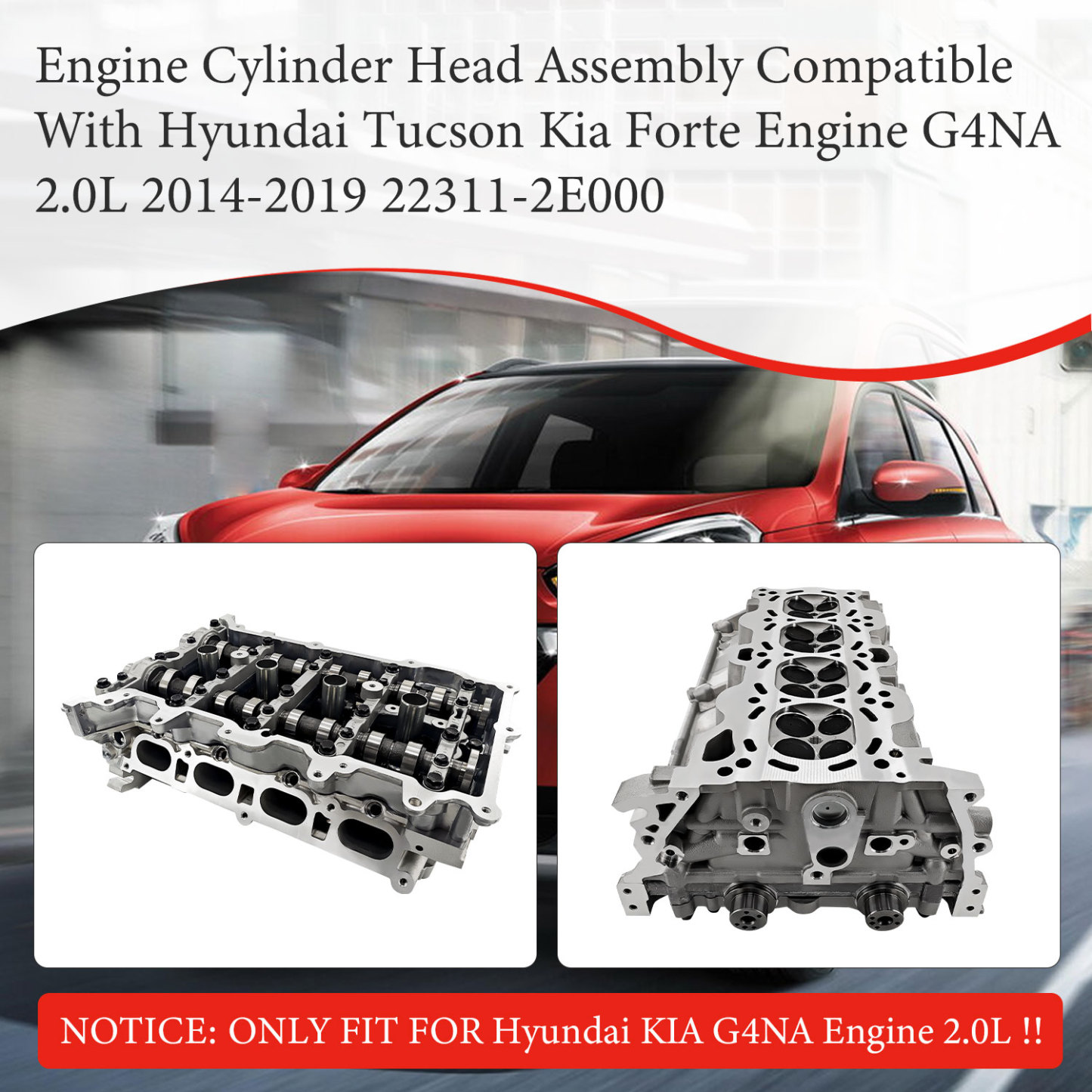 22224-2E000 G4NA 2.0L Engine Cylinder Head Assembly for Hyundai Tucson Kia Forte 2014-2019