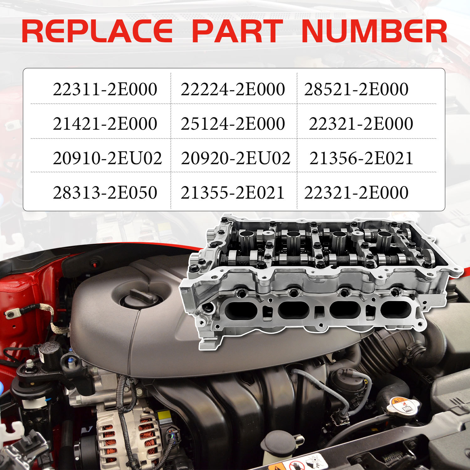 22224-2E000 G4NA 2.0L Engine Cylinder Head Assembly for Hyundai Tucson Kia Forte 2014-2019