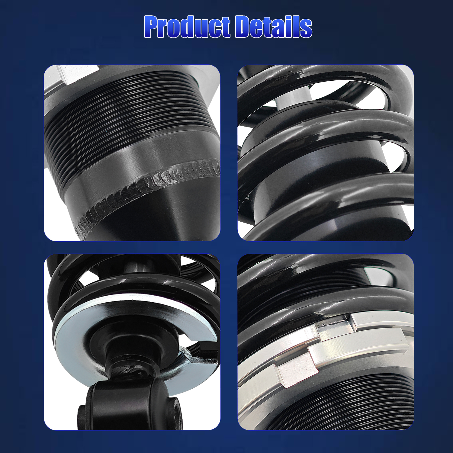 1 Pair Rear Shocks Struts Coil-over Spring Absorbers for John Deere Gator XUV620i, XUV850D 2007-2010; 2004-2020 Gator HPX