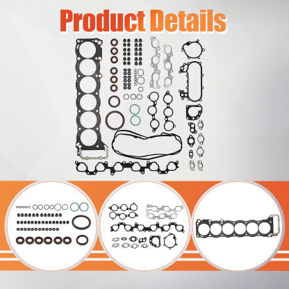 Engine Gasket Kit for Lexus LX450 4.5L 1996-1997 for Toyota Land Cruiser 1993-1997 4.5L L6 24V DOHC 4477cc FJZ80 1FZ