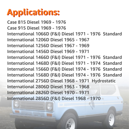 11 Tooth 12V Starter for International Farmall 806D Diesel 1963-1968