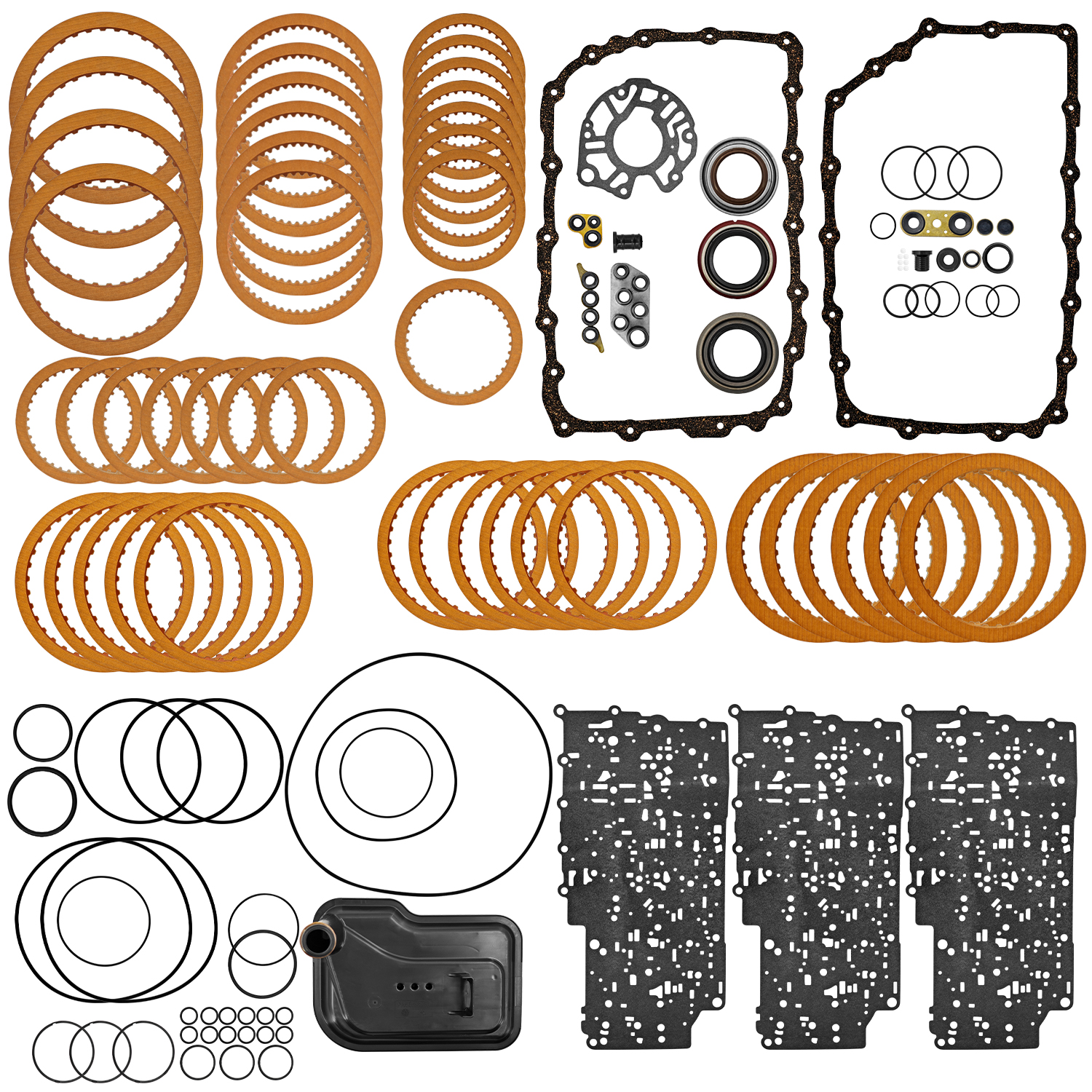 6L80E 6L90E Transmission Master Rebuild Overhaul Kit w/Filter Replacement for Escalade, Chevy Silverado/Suburban, GMC Sierra/Savana/Yukon, Hummer H2 06-18