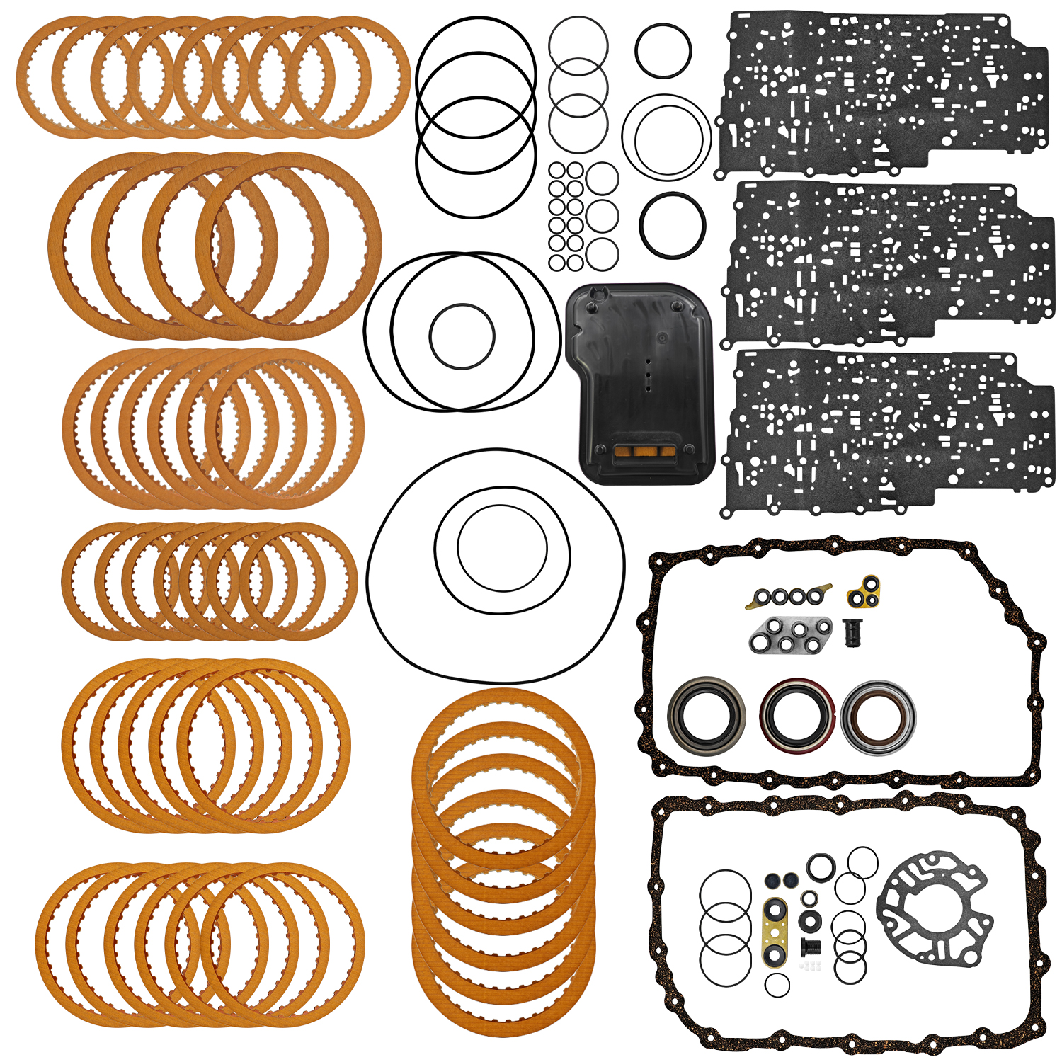 6L80E 6L90E Transmission Master Rebuild Overhaul Kit w/Filter Replacement for Escalade, Chevy Silverado/Suburban, GMC Sierra/Savana/Yukon, Hummer H2 06-18
