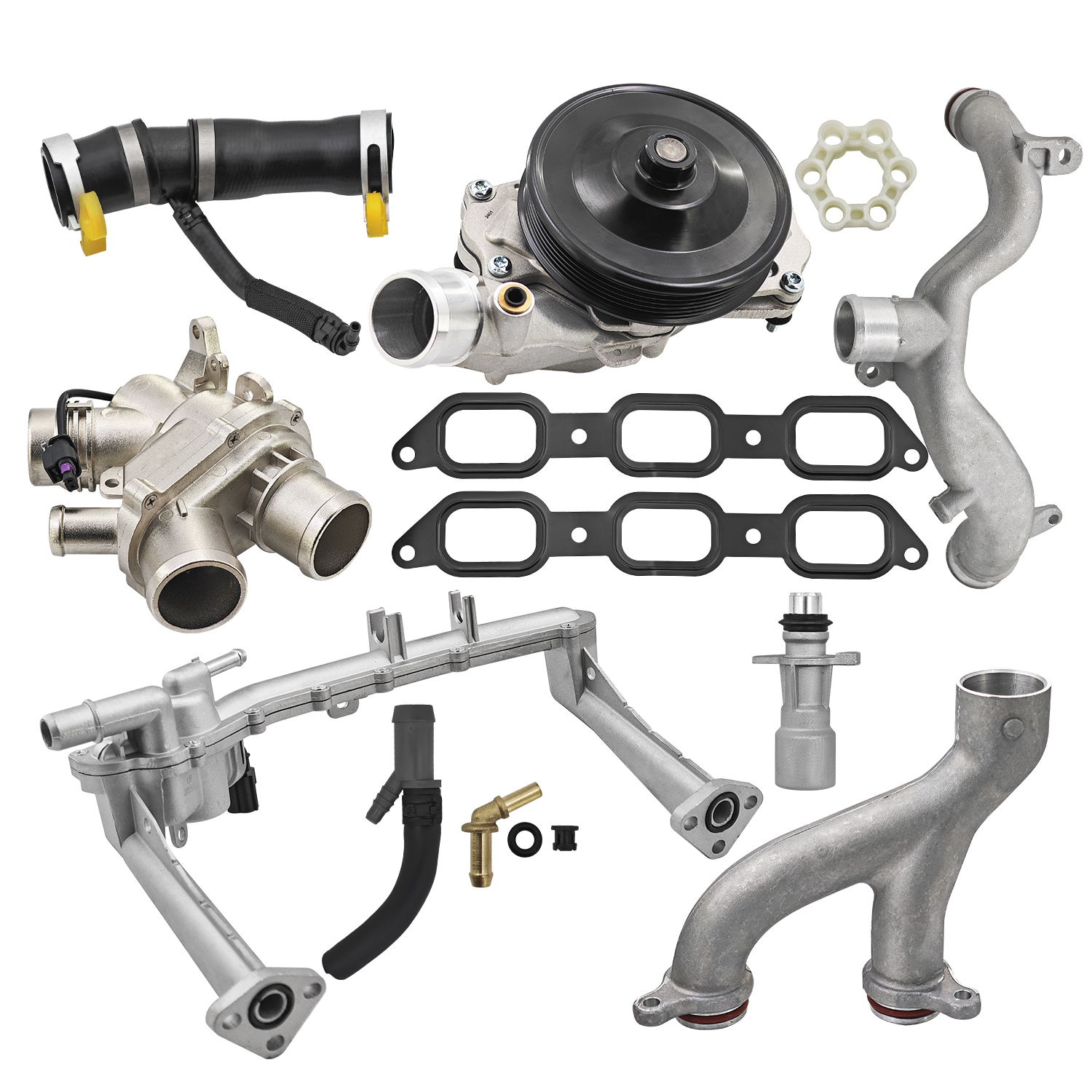 Cooling System Upgrade Kit Fit for Jaguar Land Rover 3.0L V6 2013-2021 Supercharged Engine