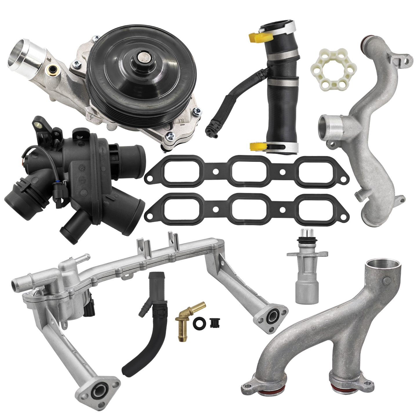 Cooling System Upgrade Kit Compatible with Jaguar fit for Land Rover 3.0L V6 2013-2021 Supercharged Engine