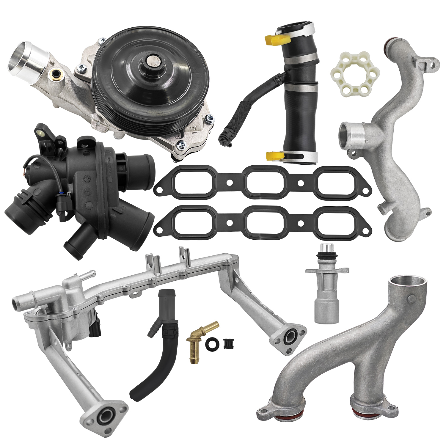 Cooling System Upgrade Kit Compatible with Jaguar fit for Land Rover 3.0L V6 2013-2021 Supercharged Engine