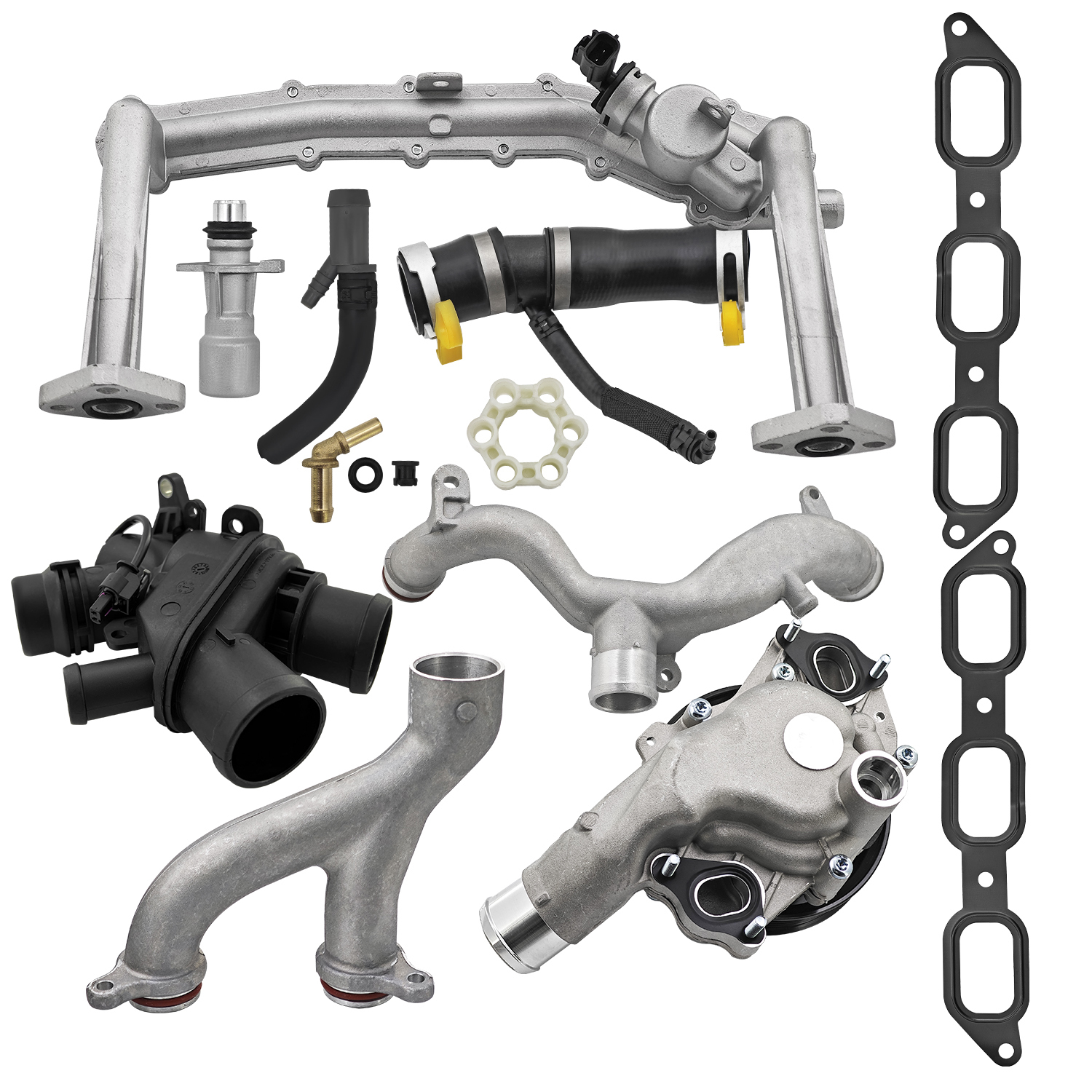 Cooling System Upgrade Kit Compatible with Jaguar fit for Land Rover 3.0L V6 2013-2021 Supercharged Engine