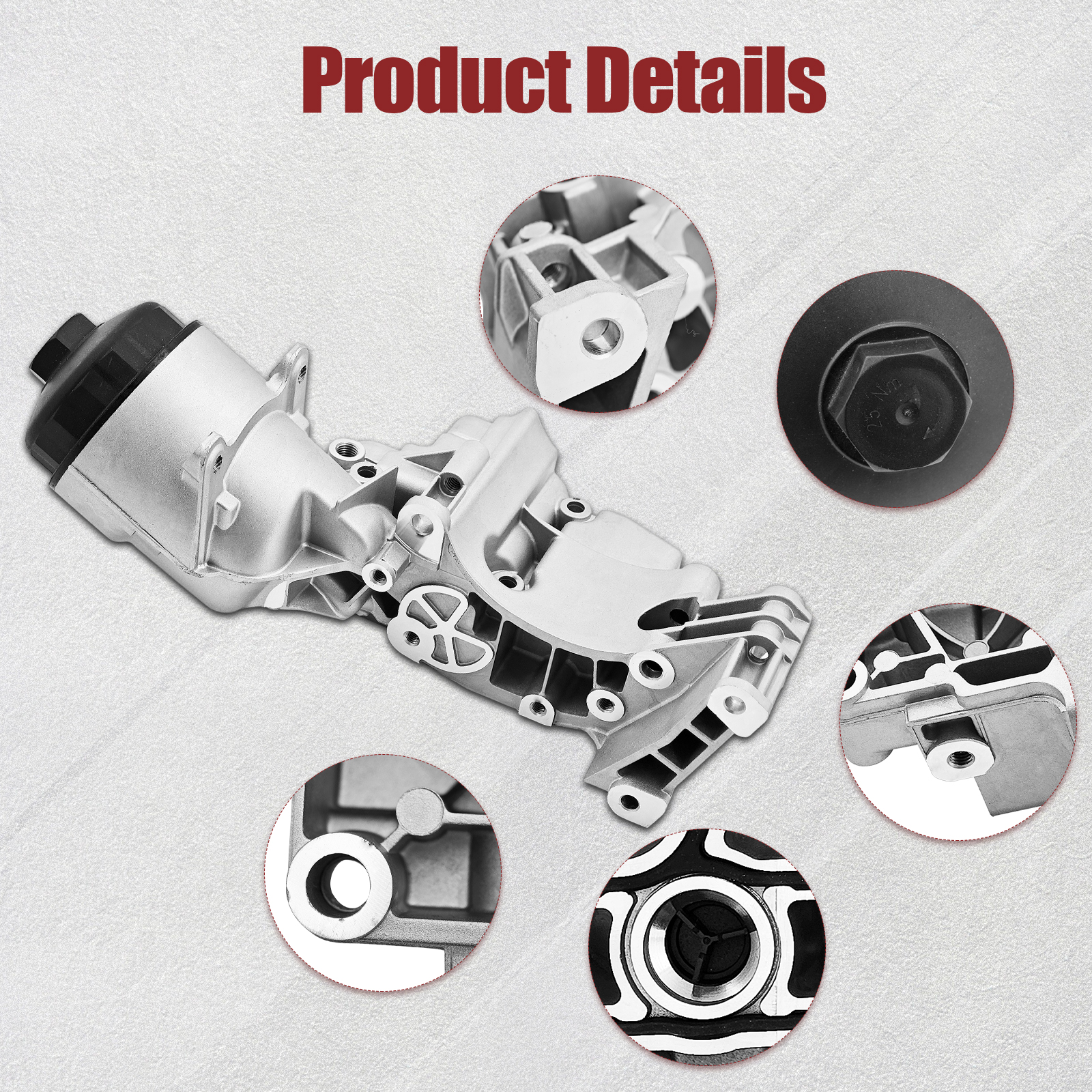 Oil Filter Housing Assembly Compatible with BMW 1999-2006 320i 323Ci 323i 325Ci 325i 325xi 328Ci 328i 330Ci 330i 330xi X5 525i 528i 530i X3 Z3 Z4 2.2L 2.5L 2.8L 3.0L