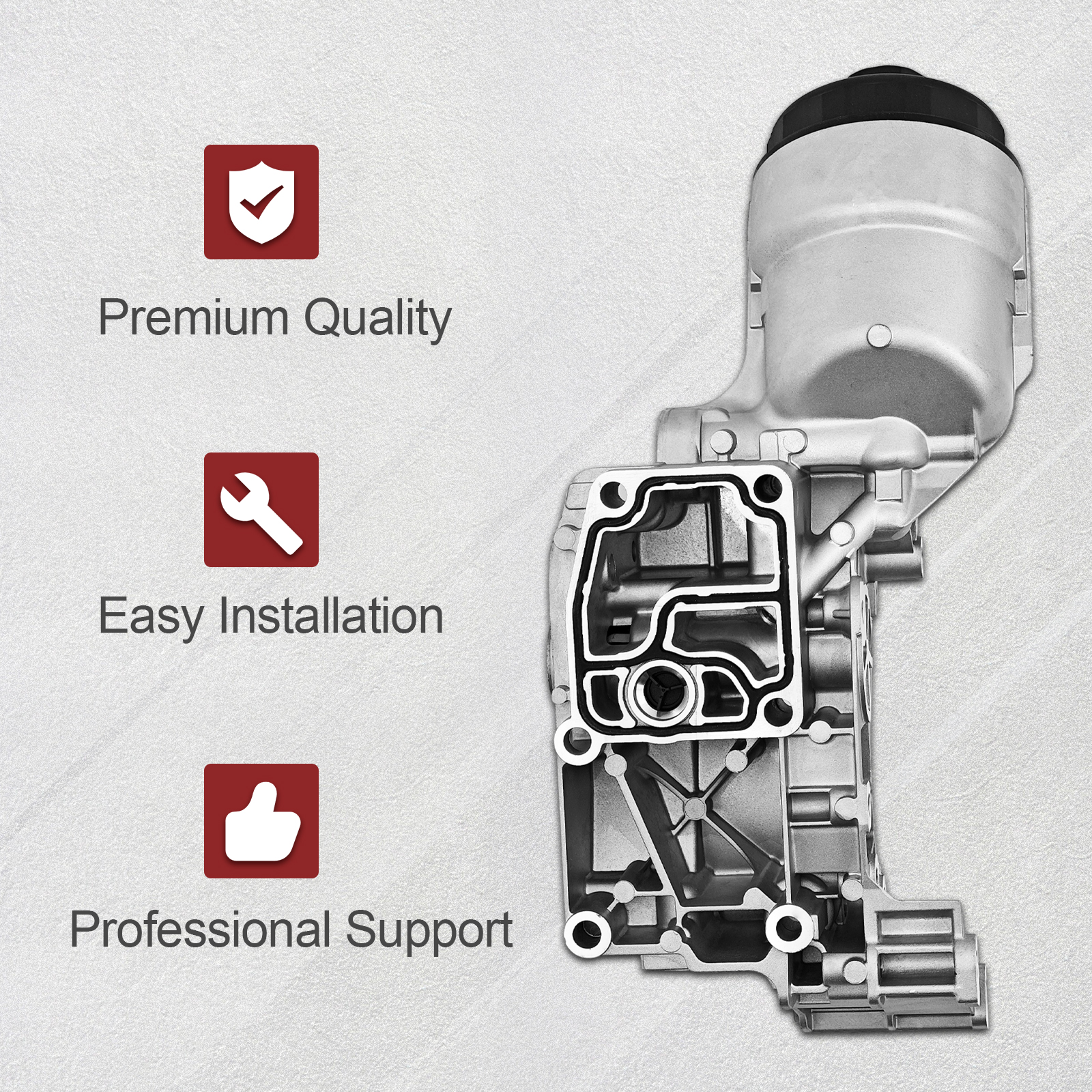 Oil Filter Housing Assembly Compatible with BMW 1999-2006 320i 323Ci 323i 325Ci 325i 325xi 328Ci 328i 330Ci 330i 330xi X5 525i 528i 530i X3 Z3 Z4 2.2L 2.5L 2.8L 3.0L