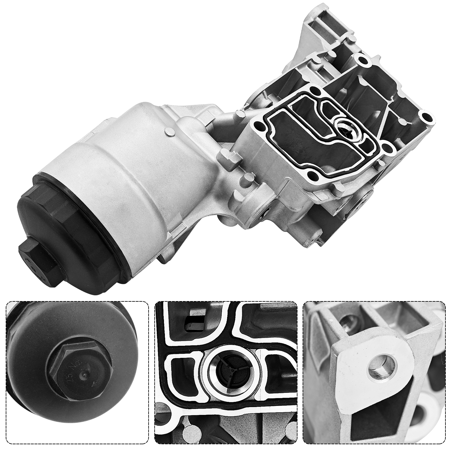 Oil Filter Housing Assembly Compatible with BMW 1999-2006 320i 323Ci 323i 325Ci 325i 325xi 328Ci 328i 330Ci 330i 330xi X5 525i 528i 530i X3 Z3 Z4 2.2L 2.5L 2.8L 3.0L