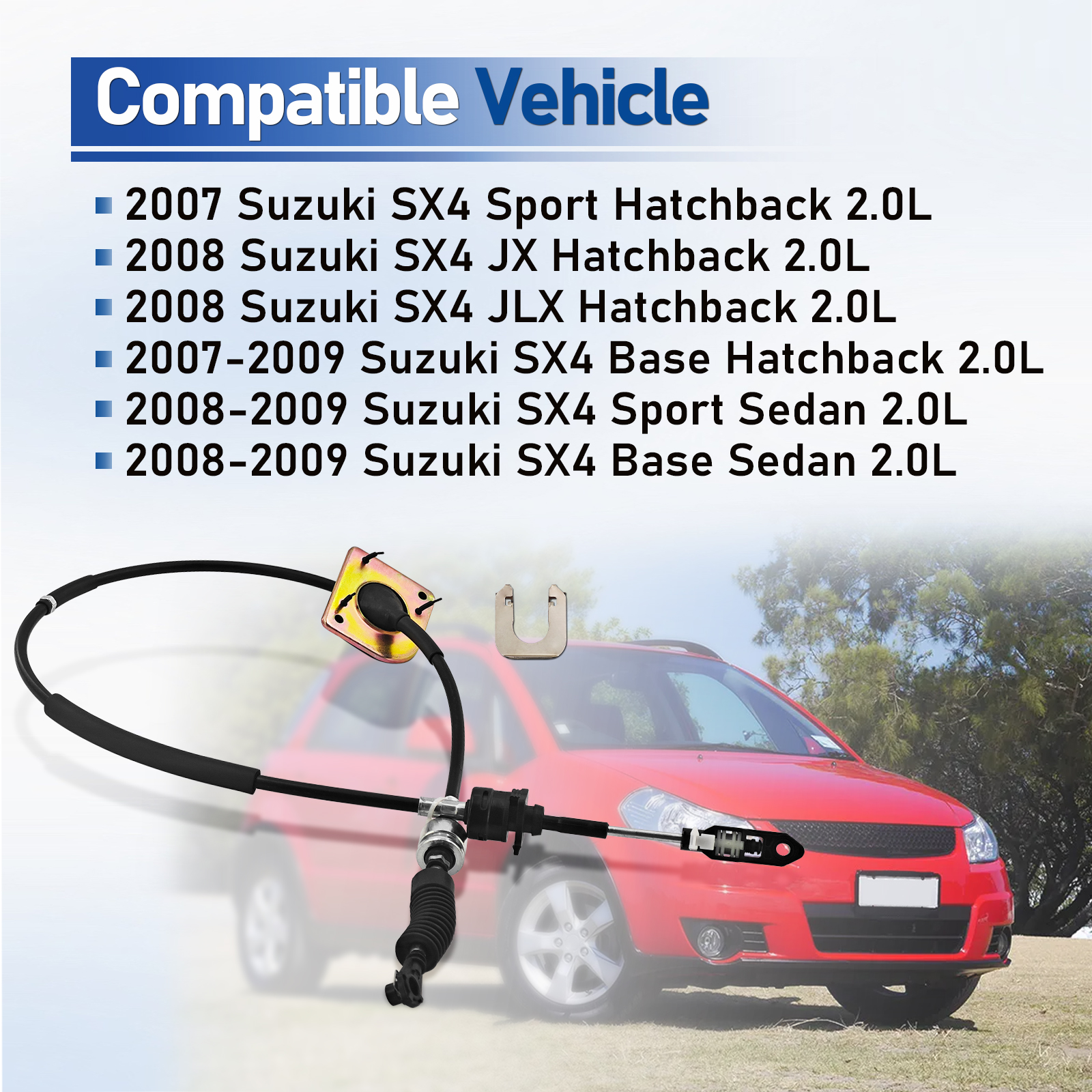 Transmission Shifter Cable Fit for Suzuki SX4 2.0L 2007-2009