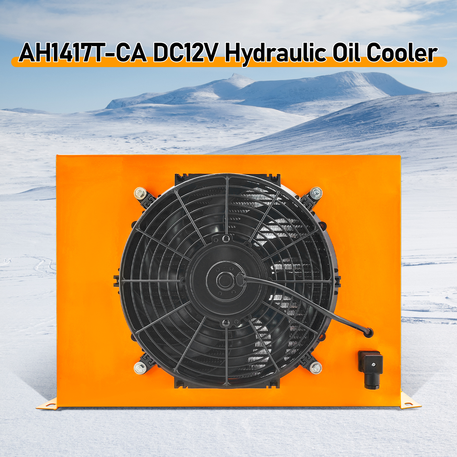DC12V Hydraulic Oil Cooler 150L/min, 120W Fan | 2MPa Air-Cooled Hydraulic Oil Radiator | Heat Dissipation Cooler