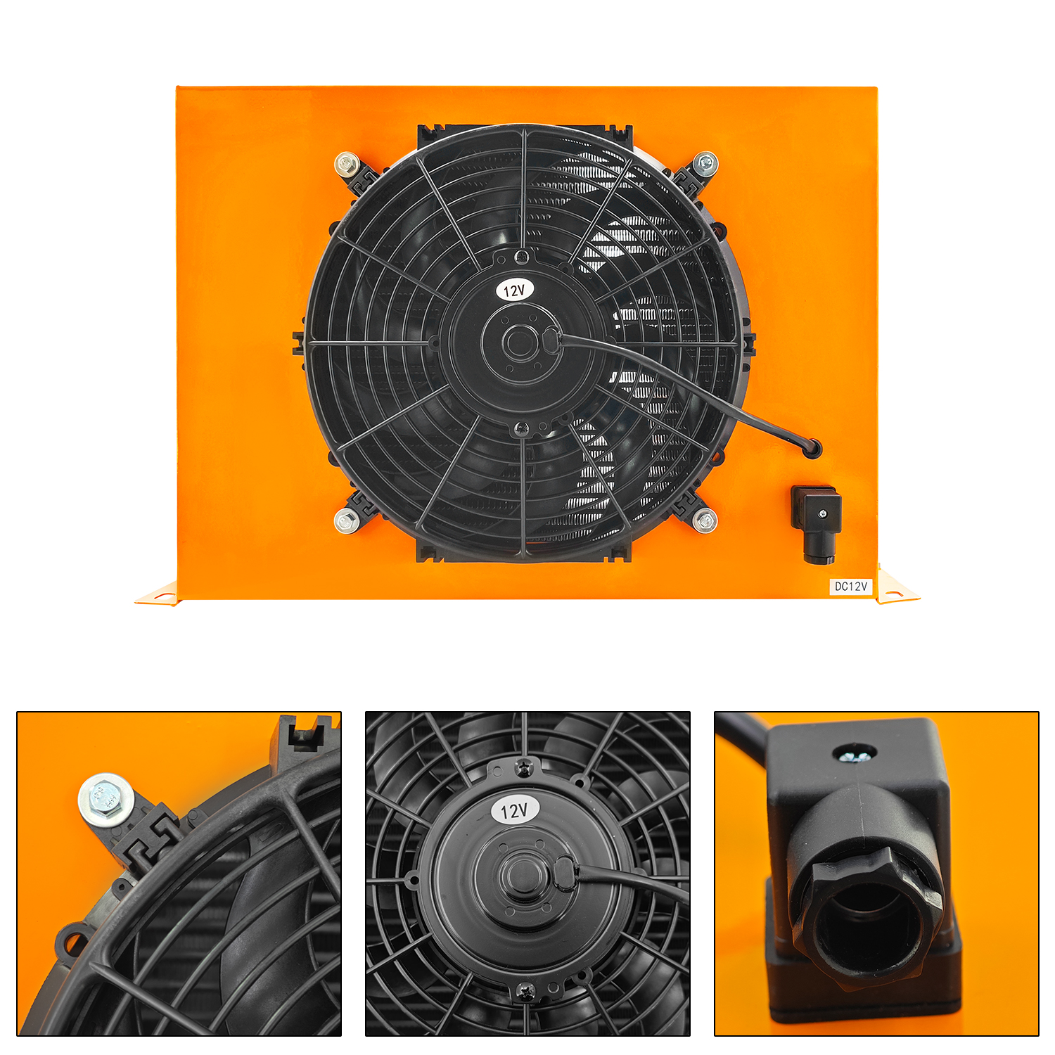 DC12V Hydraulic Oil Cooler 150L/min, 120W Fan | 2MPa Air-Cooled Hydraulic Oil Radiator | Heat Dissipation Cooler