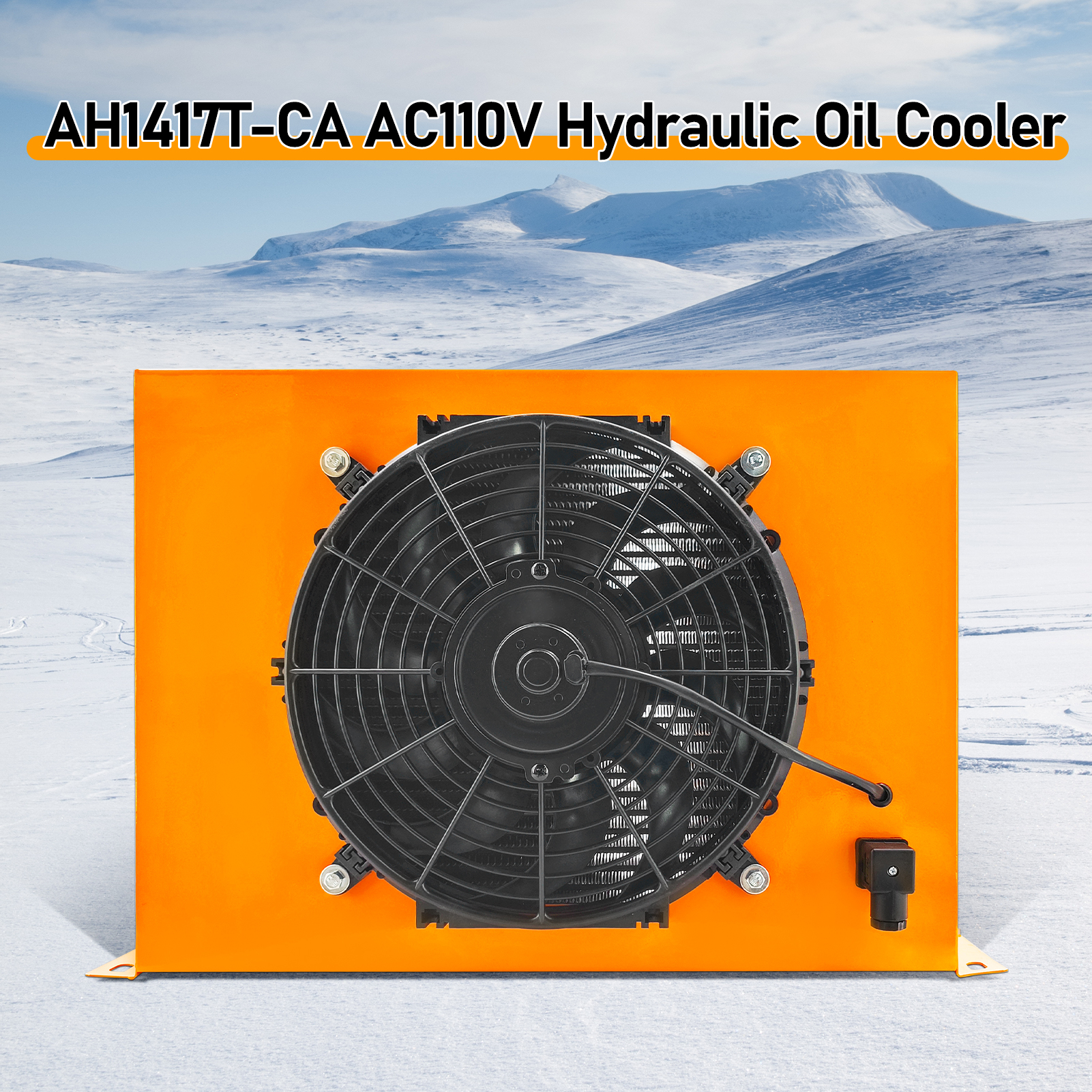 AC110V Hydraulic Oil Cooler 150L/min Fan 2MPa 160W Hydraulic Air Cooler Air Cooled Oil Radiator Heat Dissipation