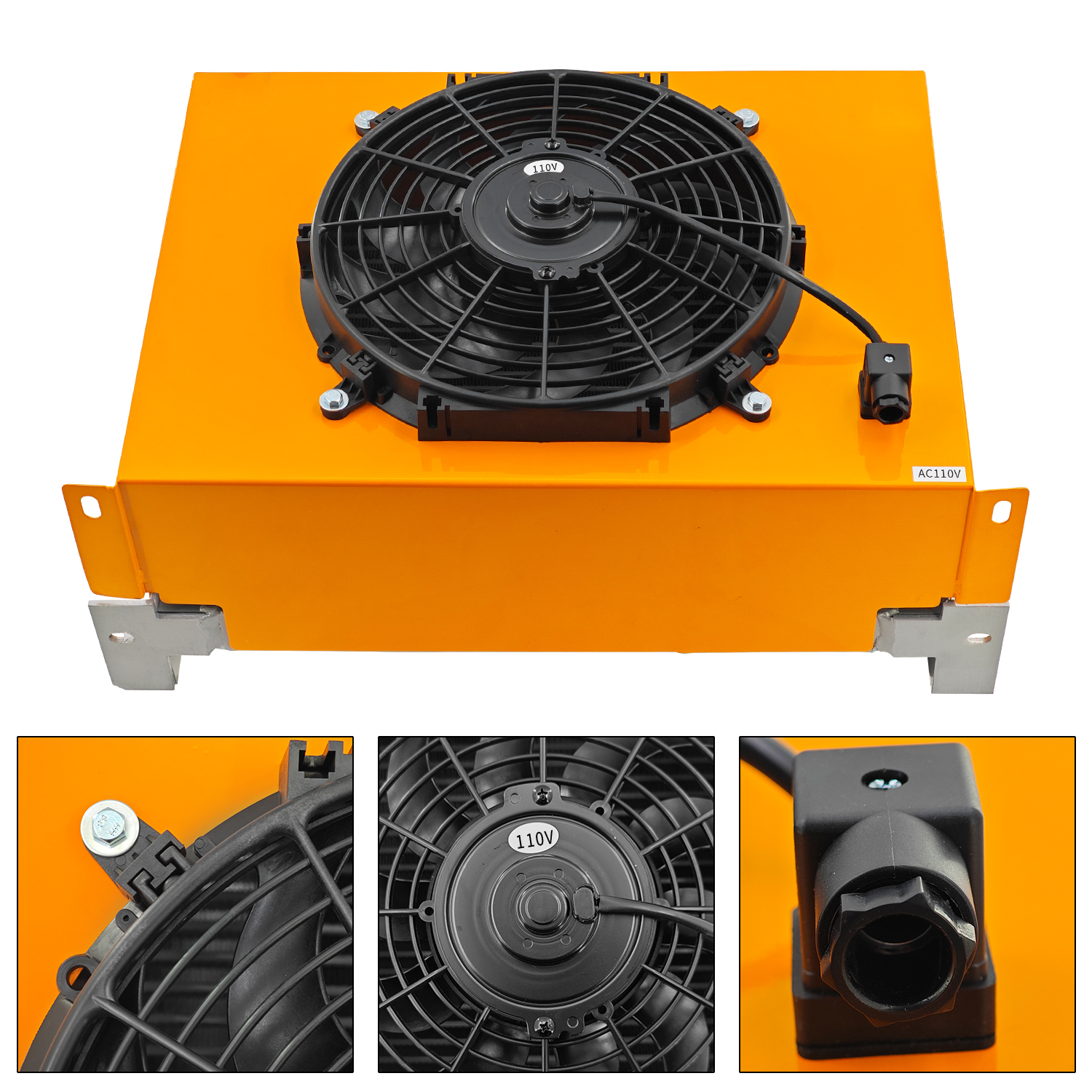 AC110V Hydraulic Oil Cooler 150L/min Fan 2MPa 160W Hydraulic Air Cooler Air Cooled Oil Radiator Heat Dissipation