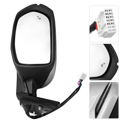 Silver NH830M Left Door Side Mirror Assembly Compatible with Honda CR-V 2017-2022 with Power Adjust/Heated/Signal Light/Blind Spot