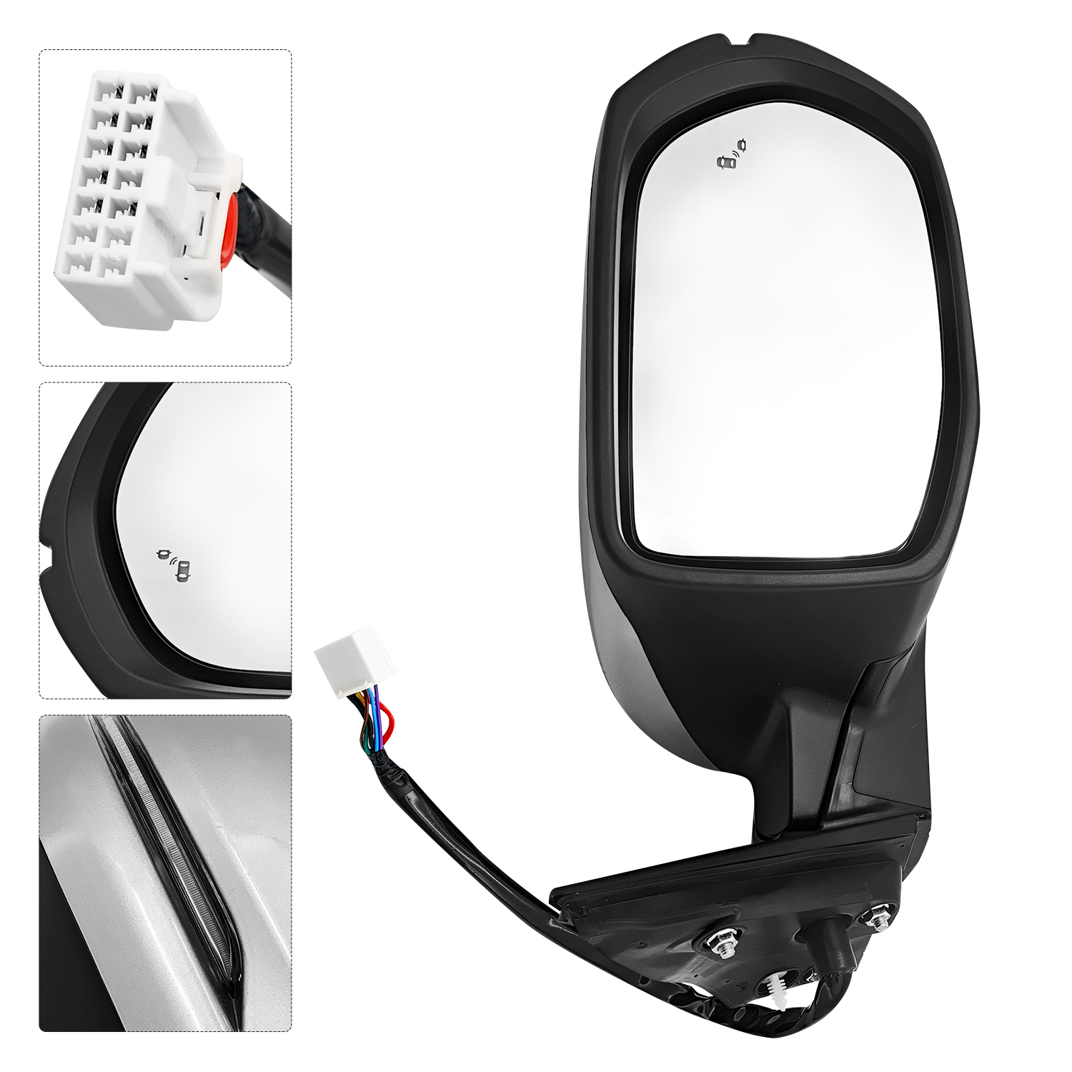 Silver NH830M Right Door Side Mirror Assembly Compatible with Honda CR-V 2017-2022 with Power Adjust/Heated/Signal Light/Blind Spot
