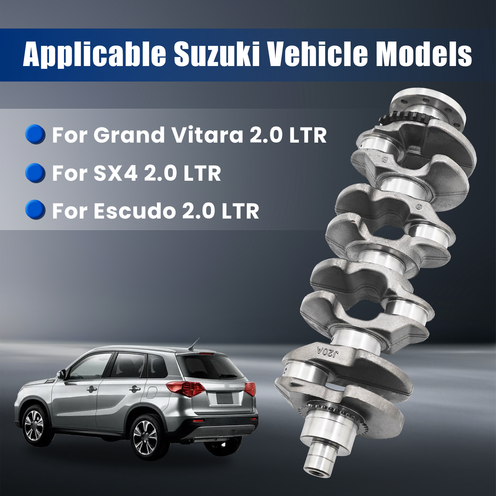 Engine Crankshaft with Signal Discs Gear for Suzuki J20A GRAND VITARA SX4 ESCUDO 2.0 LTR 16V