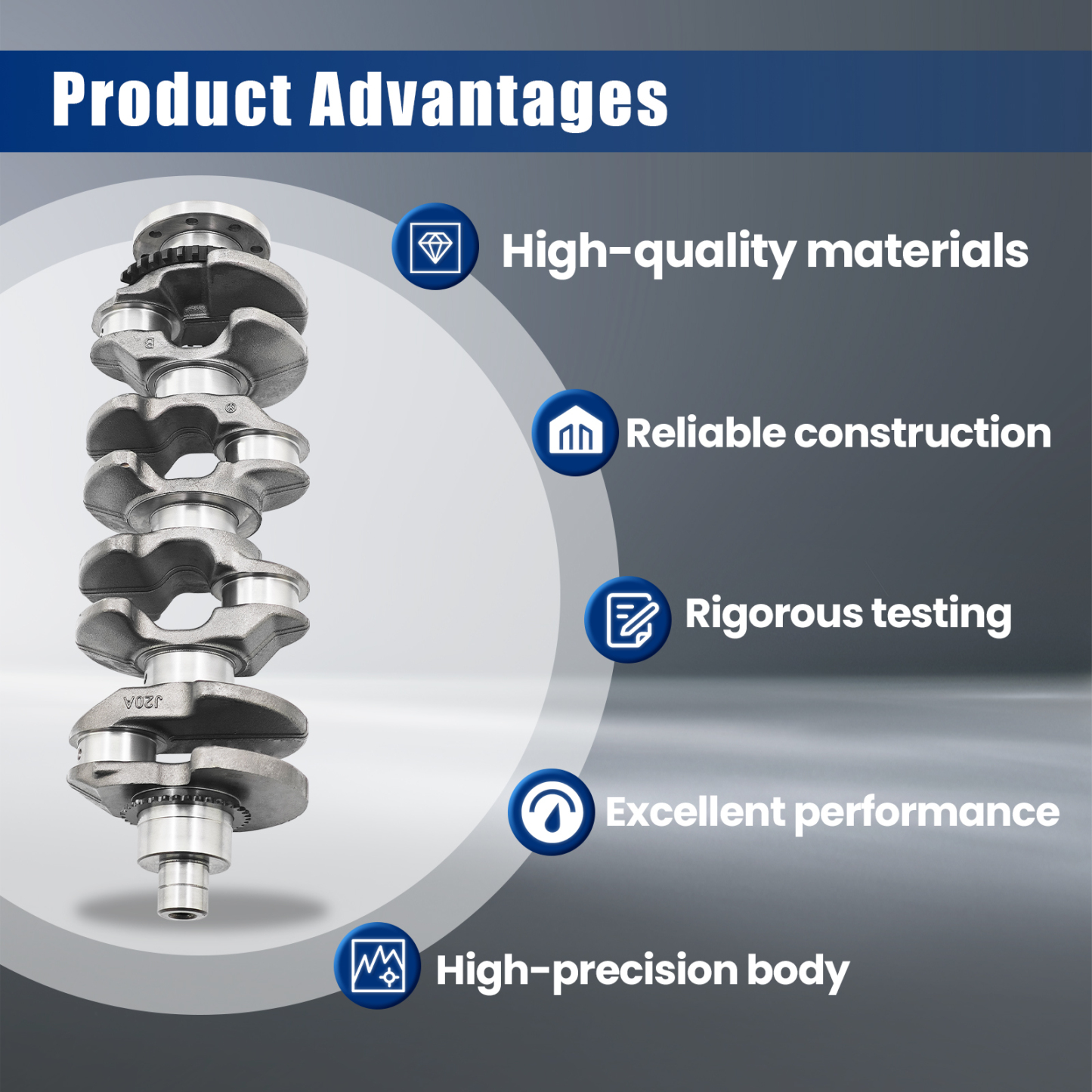 Engine Crankshaft with Signal Discs Gear for Suzuki J20A GRAND VITARA SX4 ESCUDO 2.0 LTR 16V
