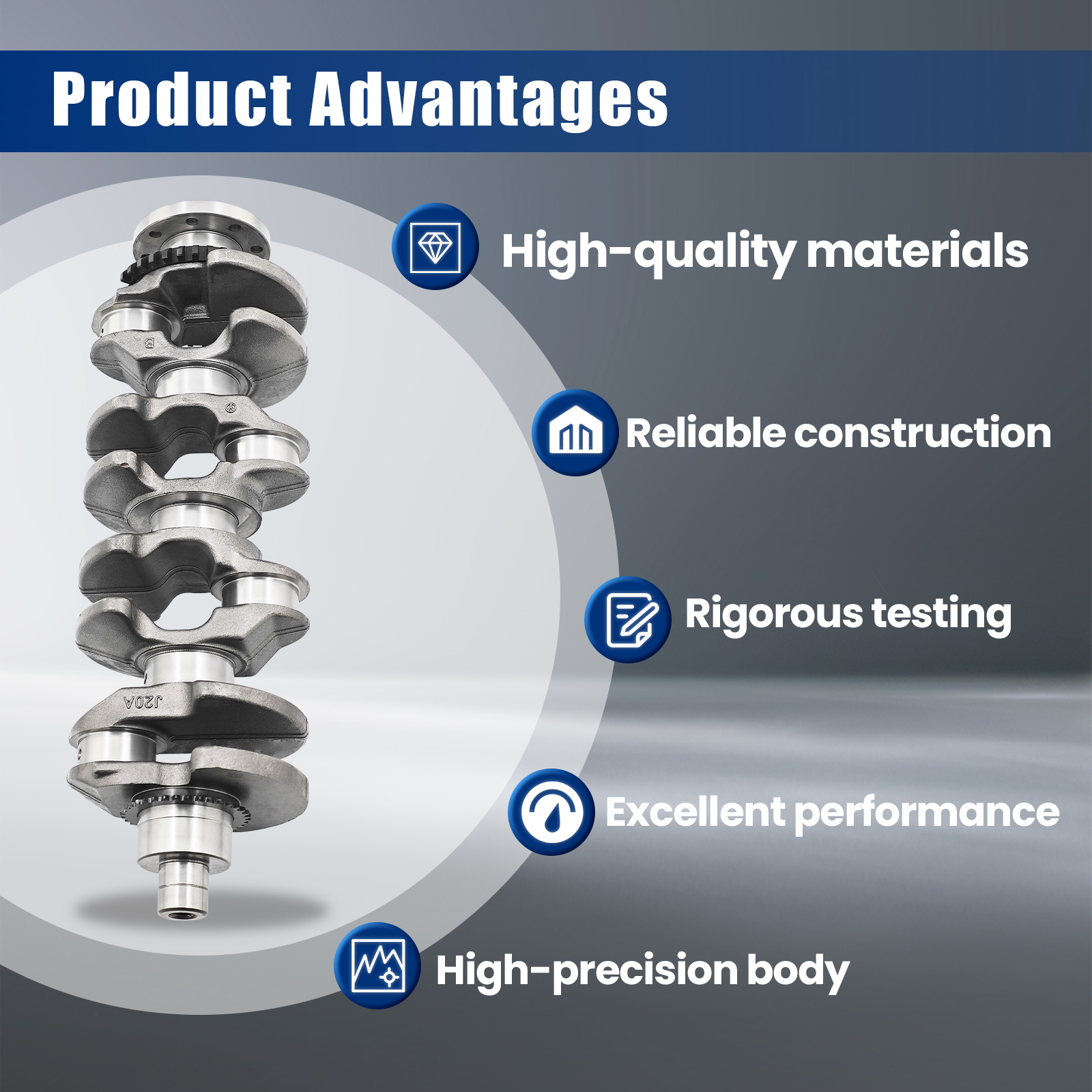 Engine Crankshaft with Signal Discs Gear for Suzuki J20A GRAND VITARA SX4 ESCUDO 2.0 LTR 16V