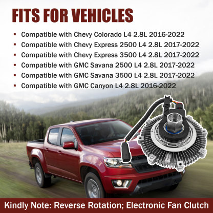 3210 Engine Cooling Fan Clutch for Chevy Colorado 2016-2022 Express 2500 3500 Savana 2500 3500 2017-2022
