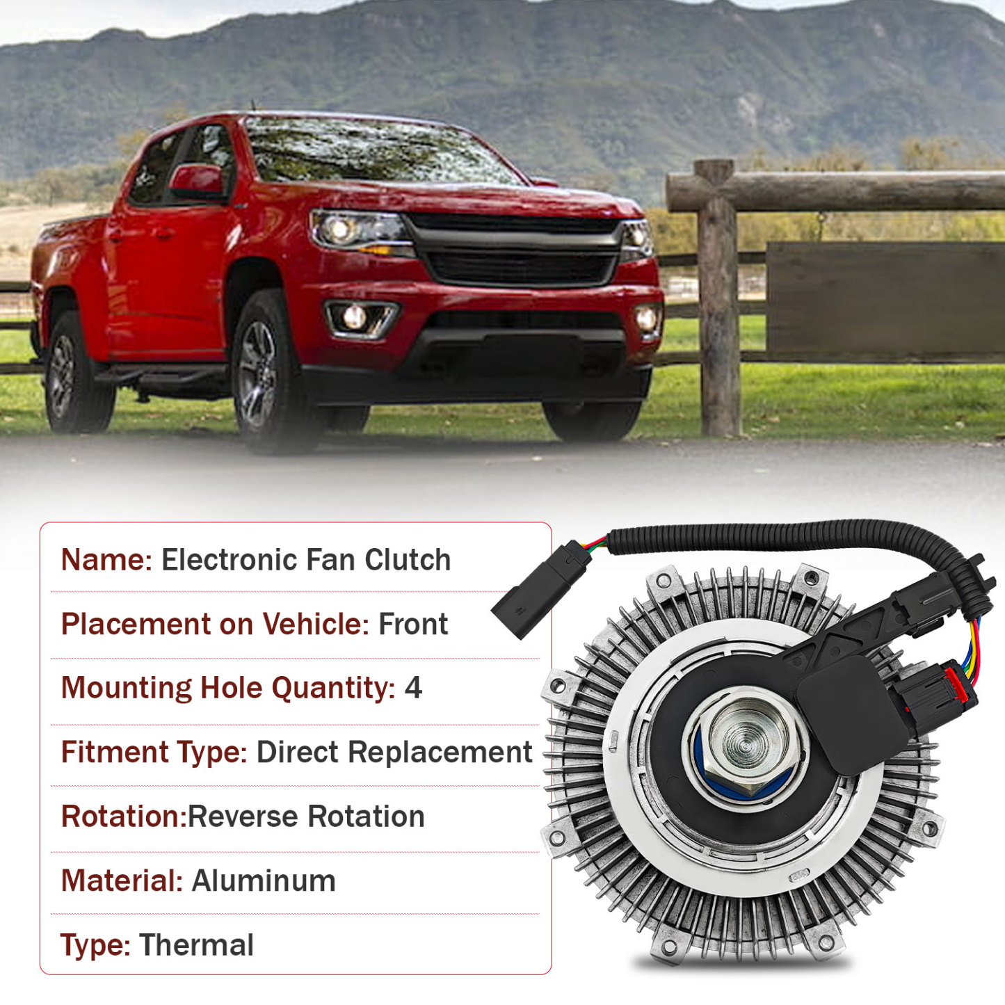 3210 Engine Cooling Fan Clutch for Chevy Colorado 2016-2022 Express 2500 3500 Savana 2500 3500 2017-2022