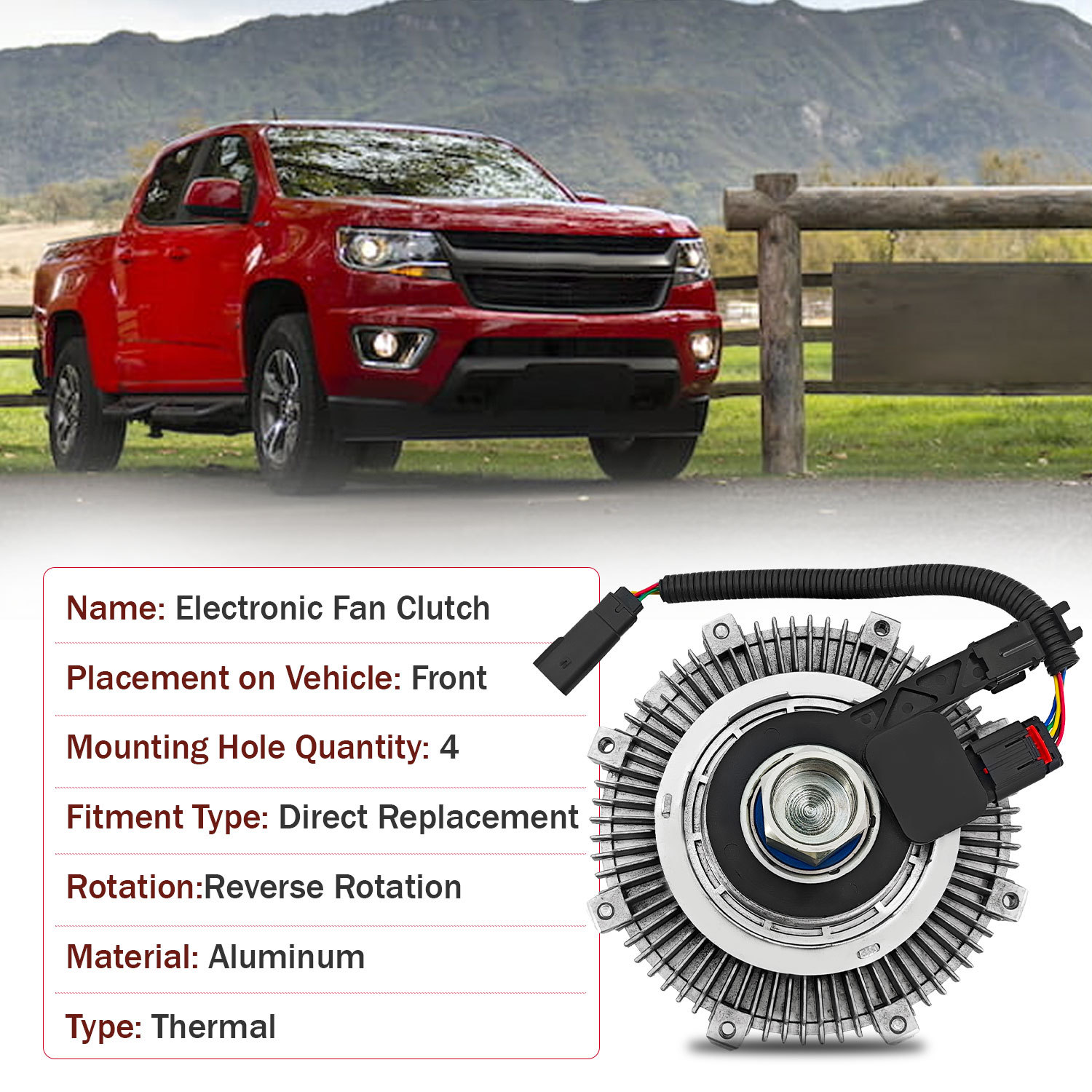 3210 Engine Cooling Fan Clutch for Chevy Colorado 2016-2022 Express 2500 3500 Savana 2500 3500 2017-2022