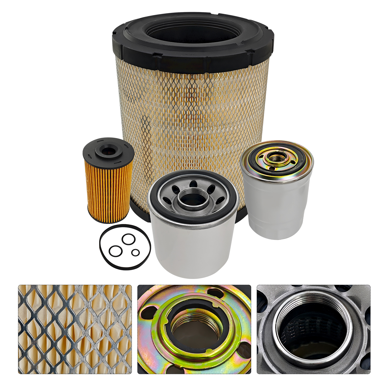 Filter Kit Compatible with Isuzu Diesel NPR-HD, NQR, NRR 4HK1 2016 2018