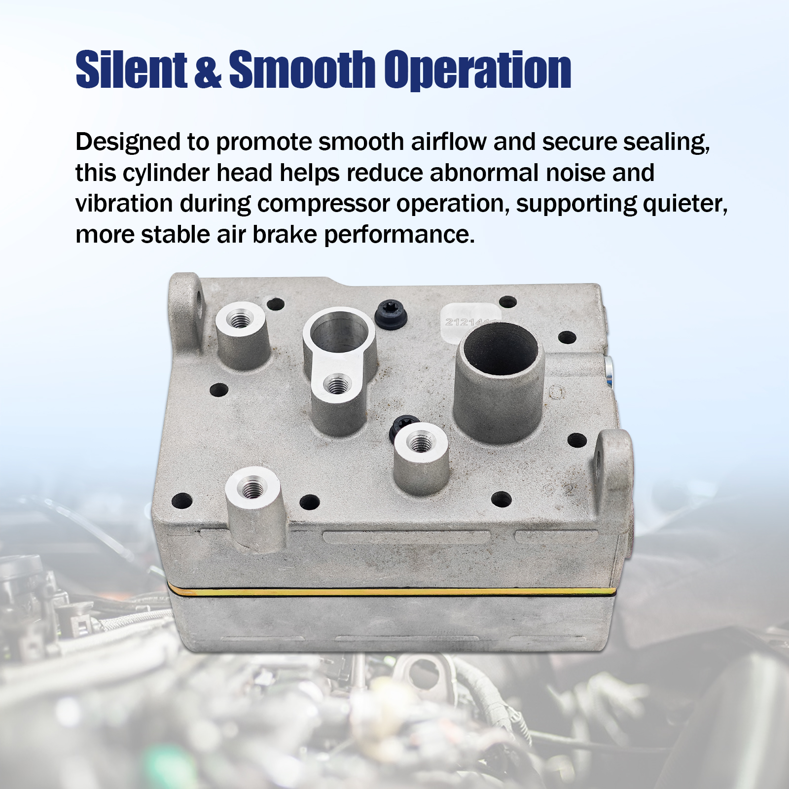 Air Brake Compressor Single Cylinder Head Replacement for PACCAR MX13 Replacement for PACCAR MX11