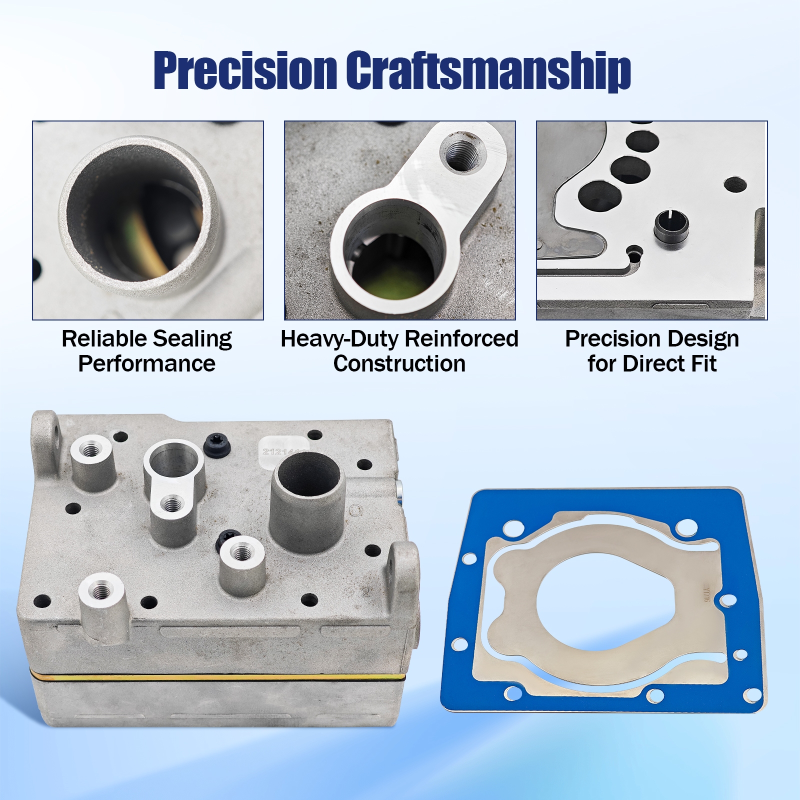 Air Brake Compressor Single Cylinder Head Replacement for PACCAR MX13 Replacement for PACCAR MX11