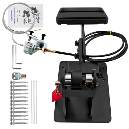 Universal Passenger Side Dual Brake for Driving Instructor Vehicles, Pedal Height Adjustable, Right Hand Drive Conversion Kit w/Safety Lock Pin & Return Springs ACAR-B1