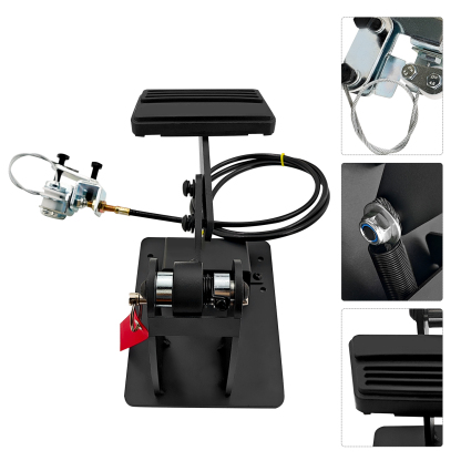 Universal Passenger Side Dual Brake for Driving Instructor Vehicles, Pedal Height Adjustable, Right Hand Drive Conversion Kit w/Safety Lock Pin & Return Springs ACAR-B1