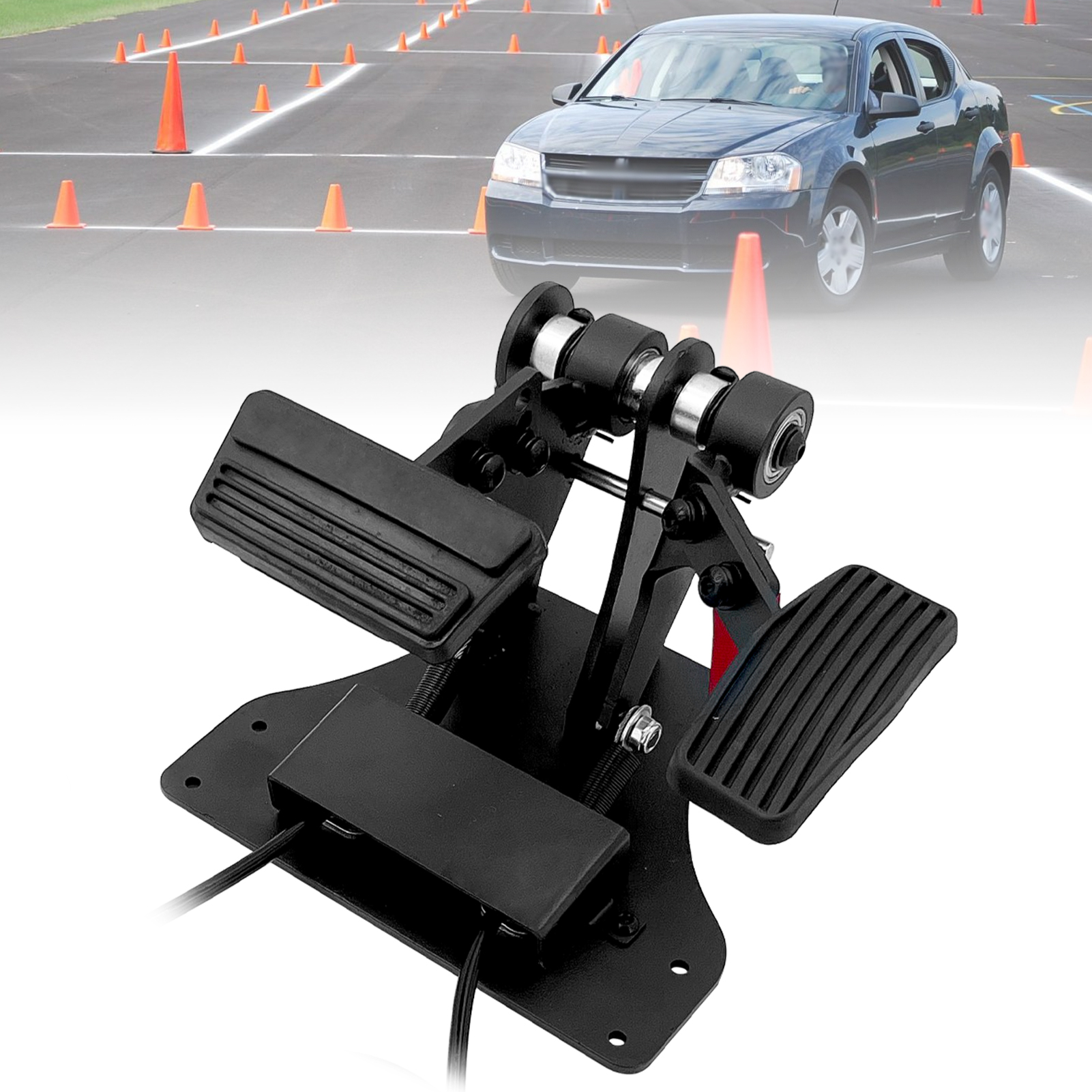 Right Hand Drive Conversion Kit with Dual Gas & Brake Pedals | Universal Passenger Side Control System for Driver Training Vehicles