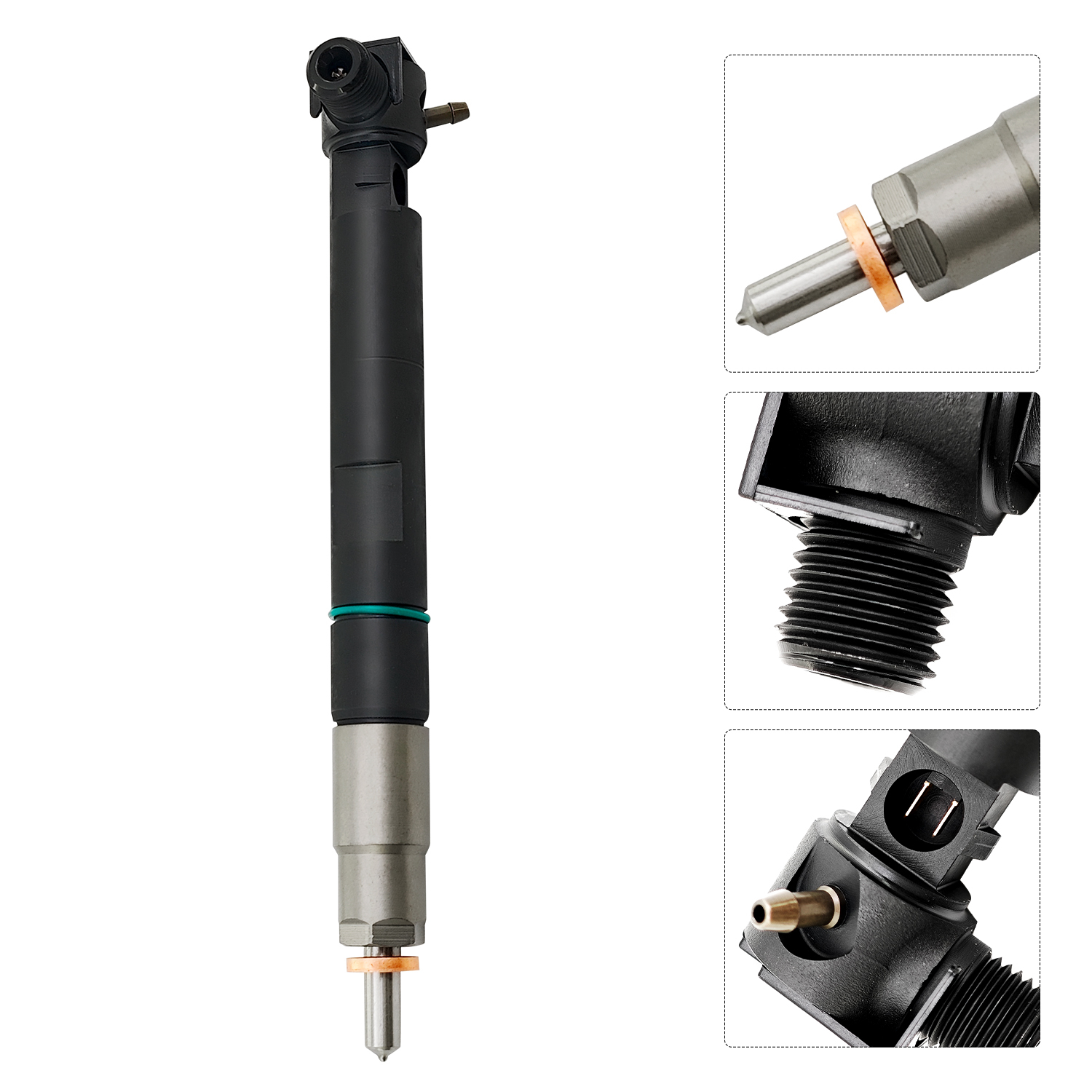 4pcs Fuel Injectors with Seal Compatible with Doosan D24 D18 Engine fit for Bobcat Excavator S450 S510 S550 S570 S590 S595 S630 S650 