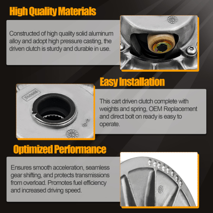 Secondary Driven Clutch Assembly AUC11989 fit for John Deere Utility Vehicles XUV825E XUV825M XUV825M S4 XUV835E XUV835M
