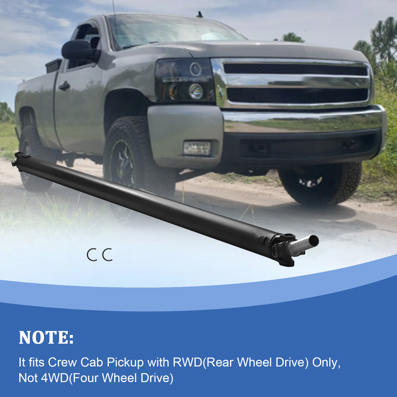 Rear Drive Shaft Compatible with Chevy Silverado 1500 2004-2007 Fits for GMC Sierra 1500 2004-2007