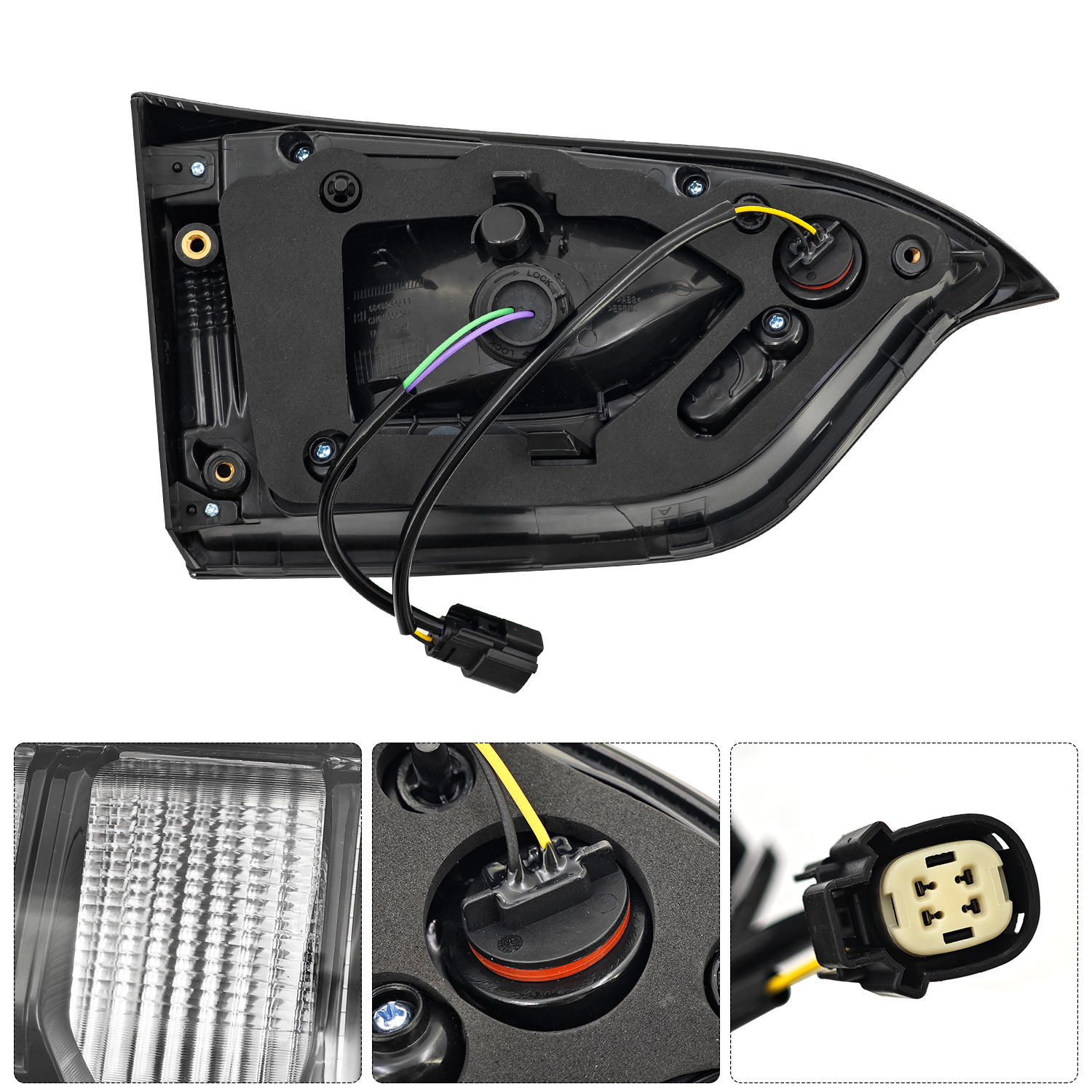 1Pair LED Tail Light Assembly Compatible With Jeep Cherokee 2.0L/2.4L/3.2L 2019-2023 (Driver & Passenger Side)