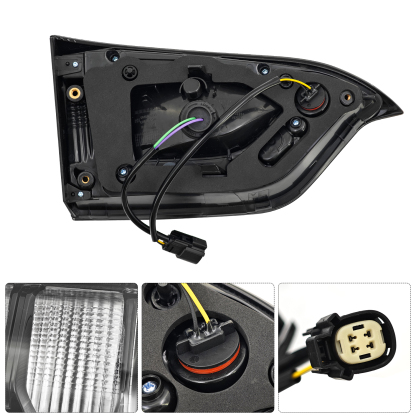 1Pair LED Tail Light Assembly Compatible With Jeep Cherokee 2.0L/2.4L/3.2L 2019-2023 (Driver & Passenger Side)