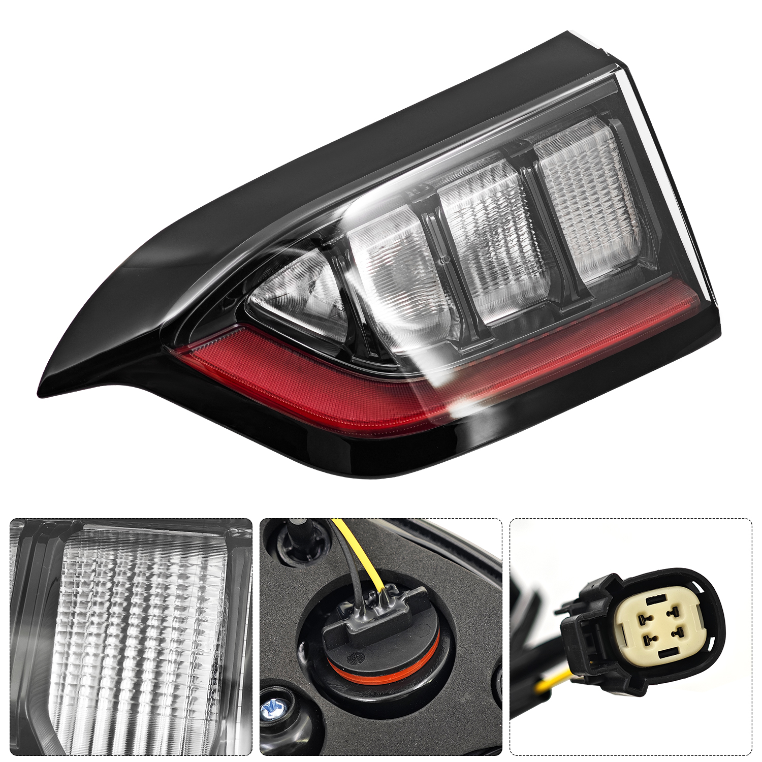 1Pair LED Tail Light Assembly Compatible With Jeep Cherokee 2.0L/2.4L/3.2L 2019-2023 (Driver & Passenger Side)