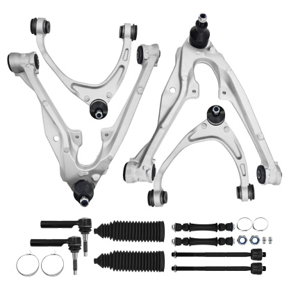 12 PCS Suspension Kit fit for Cadillac Escalade, Chevy Silverado 1500 Tahoe, GMC Sierra 1500 Yukon 2015-2016, includes Front Lower Upper Control Arms w/Sway Bar Tie Rods End Links Kits