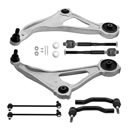 10pcs Suspension Kit fit for Nissan Altima 2013-2014 2.5L 3.5L, Front Lower Control Arms with Ball Joints Sway Bar Links Inner and Outer Tie Rod End, Replace# 545003TA0B 545013TA0B  