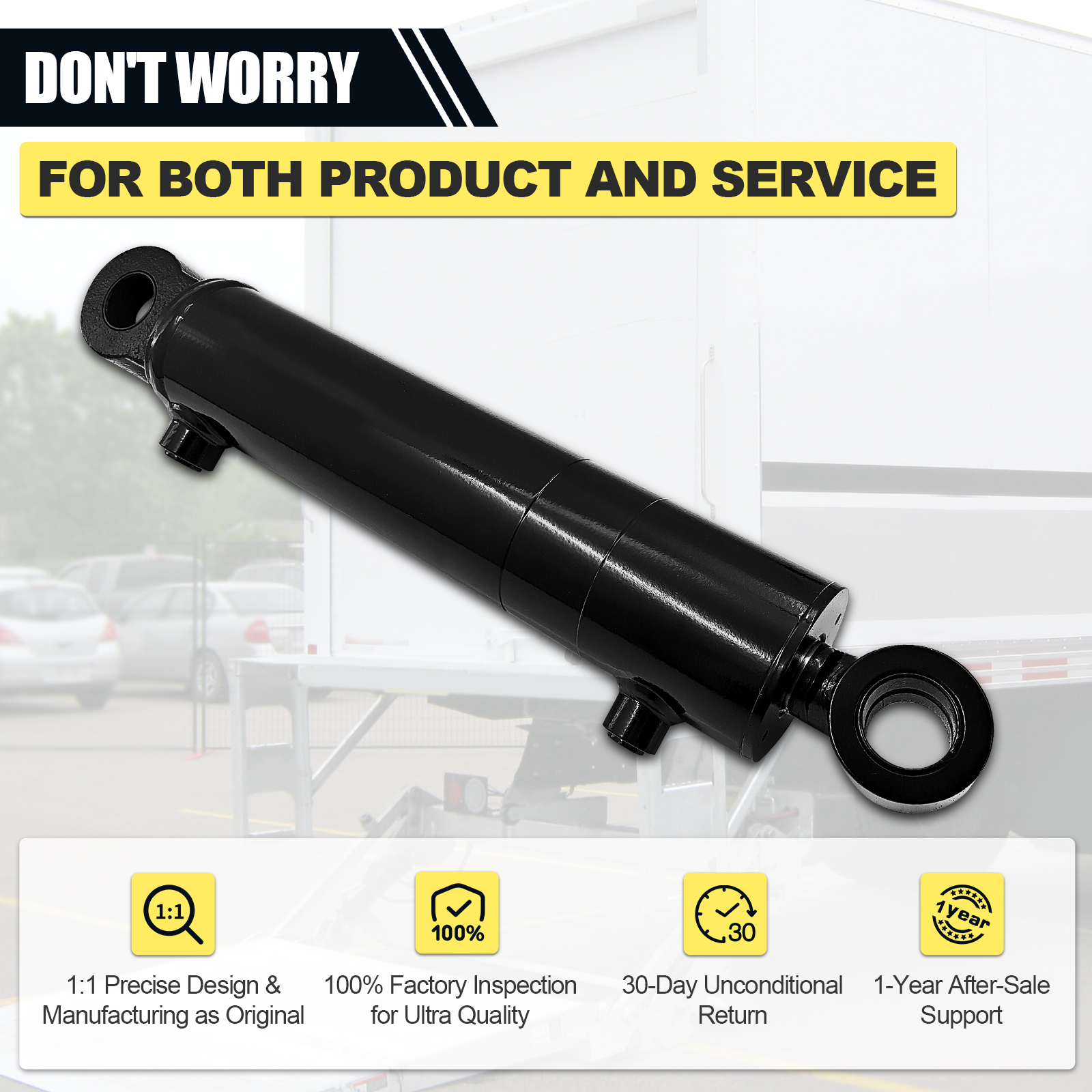  Hydraulic Liftgate Cylinder Assembly for Maxon GPT-25 GPT-3 Tuck-Under Lift Gate, 2.75" Bore x 10" Stroke, S/LB/Bush