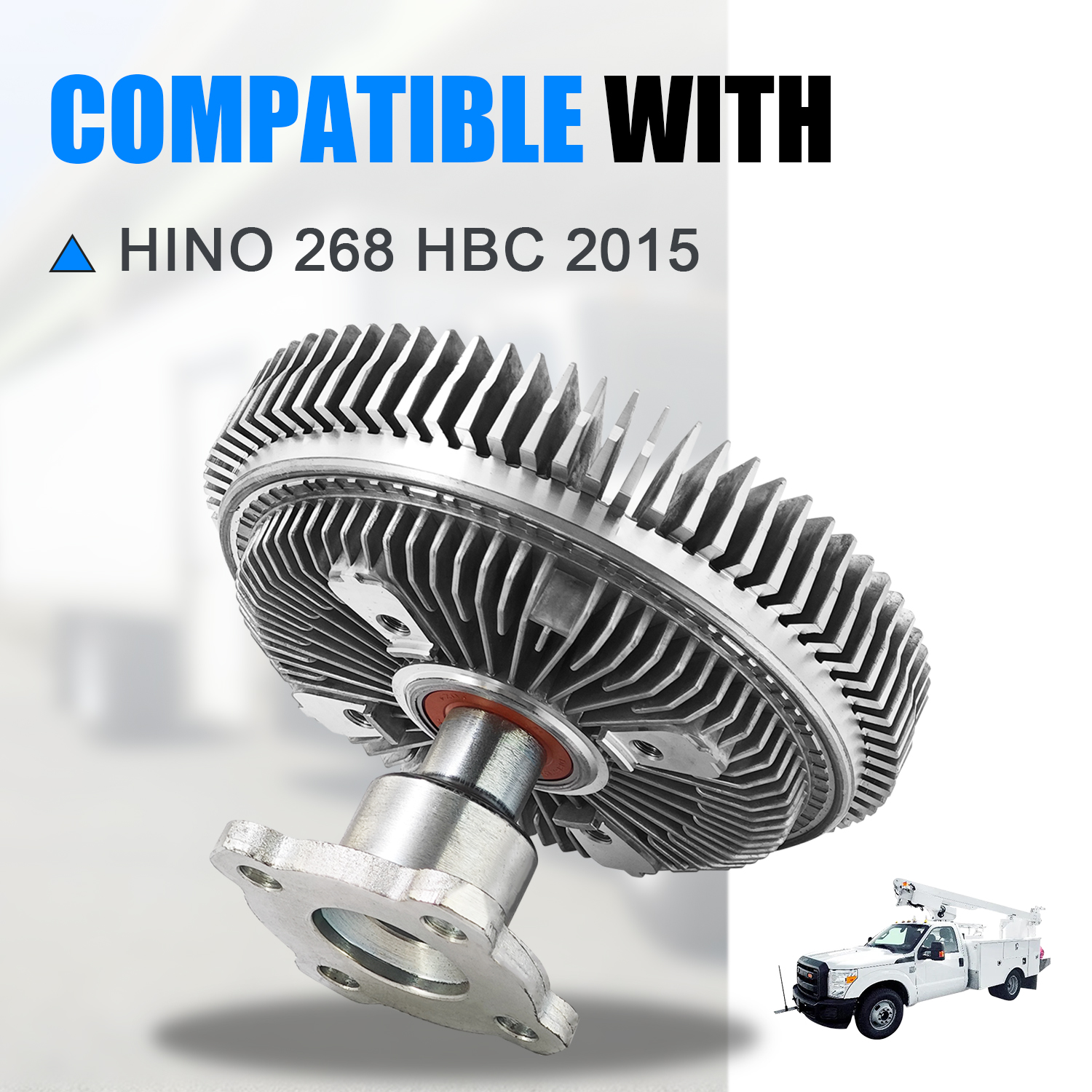 Engine Cooling Fan Clutch Compatible With Hino 268, 268 HBC with J08E 7.6L 8.0L Engine 2015
