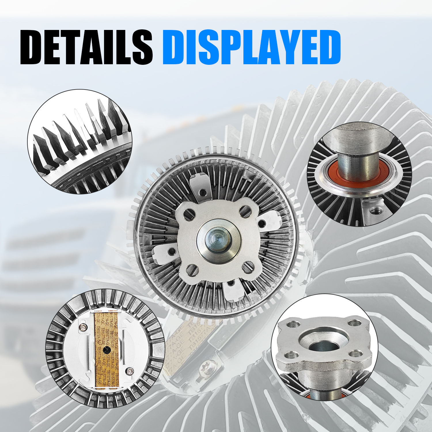 Engine Cooling Fan Clutch Compatible With Hino 268, 268 HBC with J08E 7.6L 8.0L Engine 2015