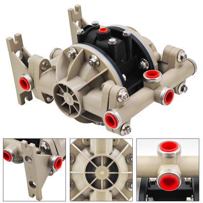 Pneumatic Diaphragm Pump for Classic Air Compressor,Polypropylene Fluid Caps & Manifold,13 GPM (49.2 LPM) Maximum Flow Rate 66605J344