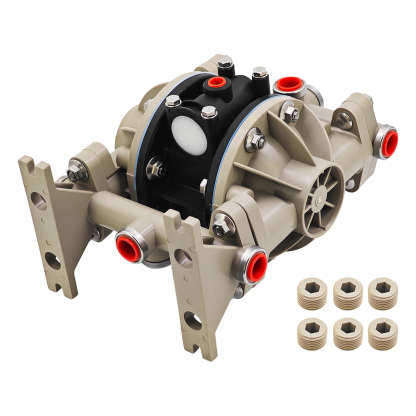 Pneumatic Diaphragm Pump for Classic Air Compressor,Polypropylene Fluid Caps & Manifold,13 GPM (49.2 LPM) Maximum Flow Rate 66605J344