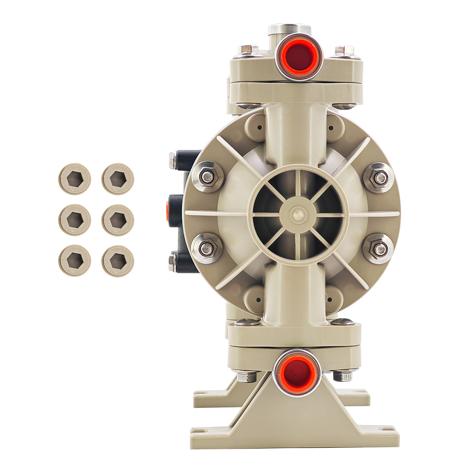 Pneumatic Diaphragm Pump for Classic Air Compressor,Polypropylene Fluid Caps & Manifold,13 GPM (49.2 LPM) Maximum Flow Rate 66605J344