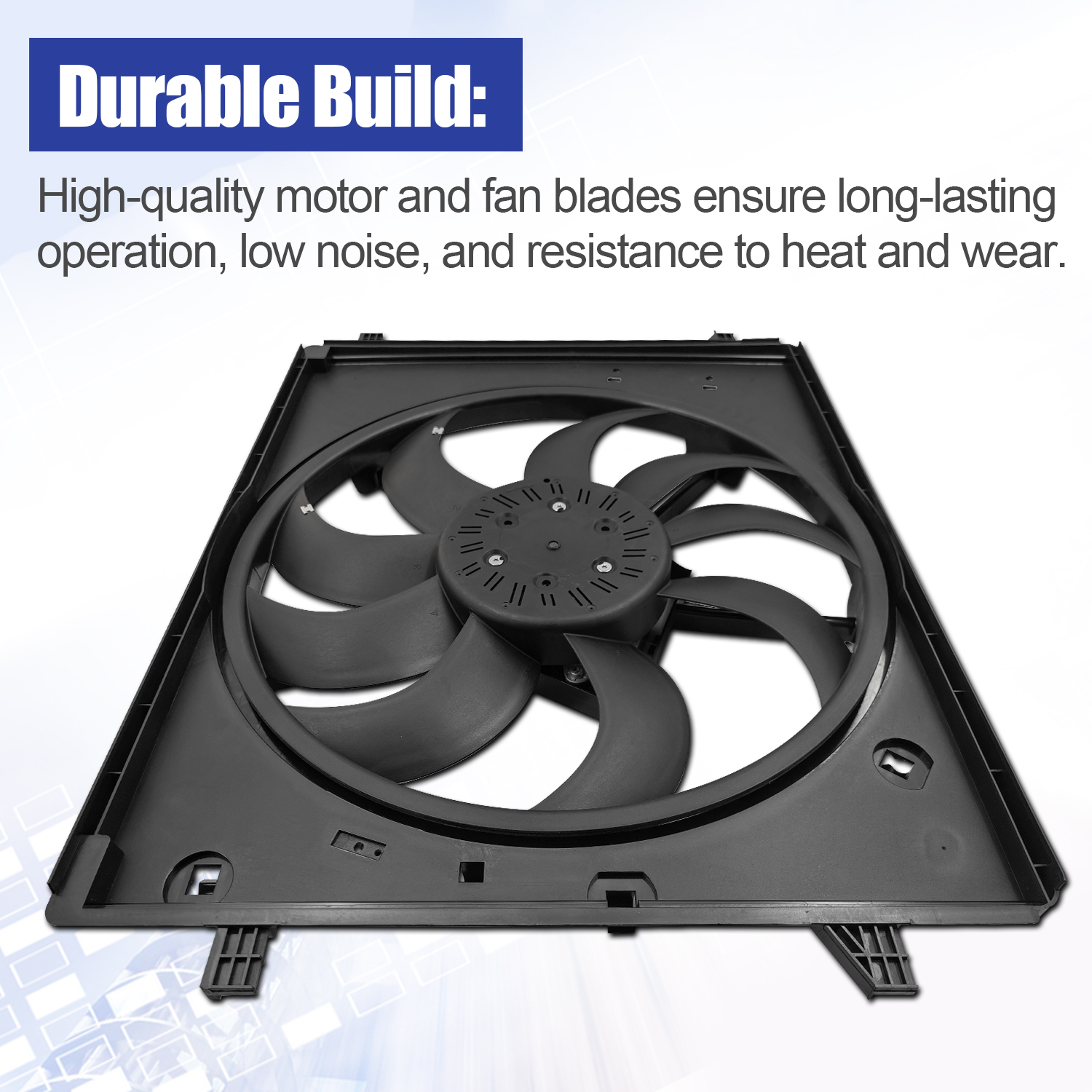 Radiator Fan Compatible with Maserati Ghibli, Quattroporte, Levante 2017-2023 3.0L V6