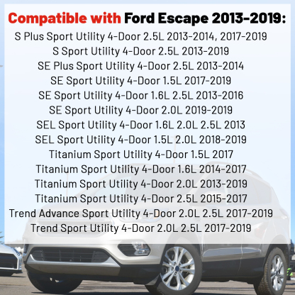 Front Left & Right Steering Knuckle Assembly w/Wheel Bearing Hub Compatible with Ford Escape 2013-2019