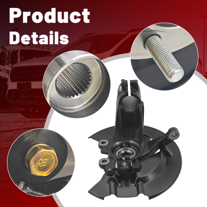 Front Left & Right Steering Knuckle Assembly w/Wheel Bearing Hub Compatible with Ford Escape 2013-2019